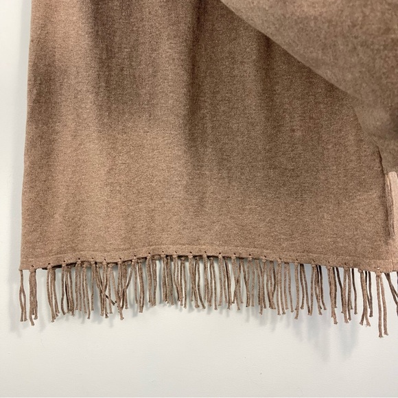 Carlisle PER SE Cotton Cashmere Blend Fringed Faux Wrap Skirt Size M - Picture 6 of 11